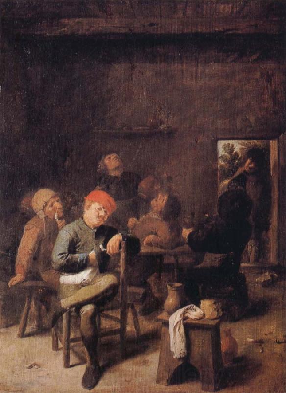 BROUWER, Adriaen Peasants Smoking and Drinking France oil painting art